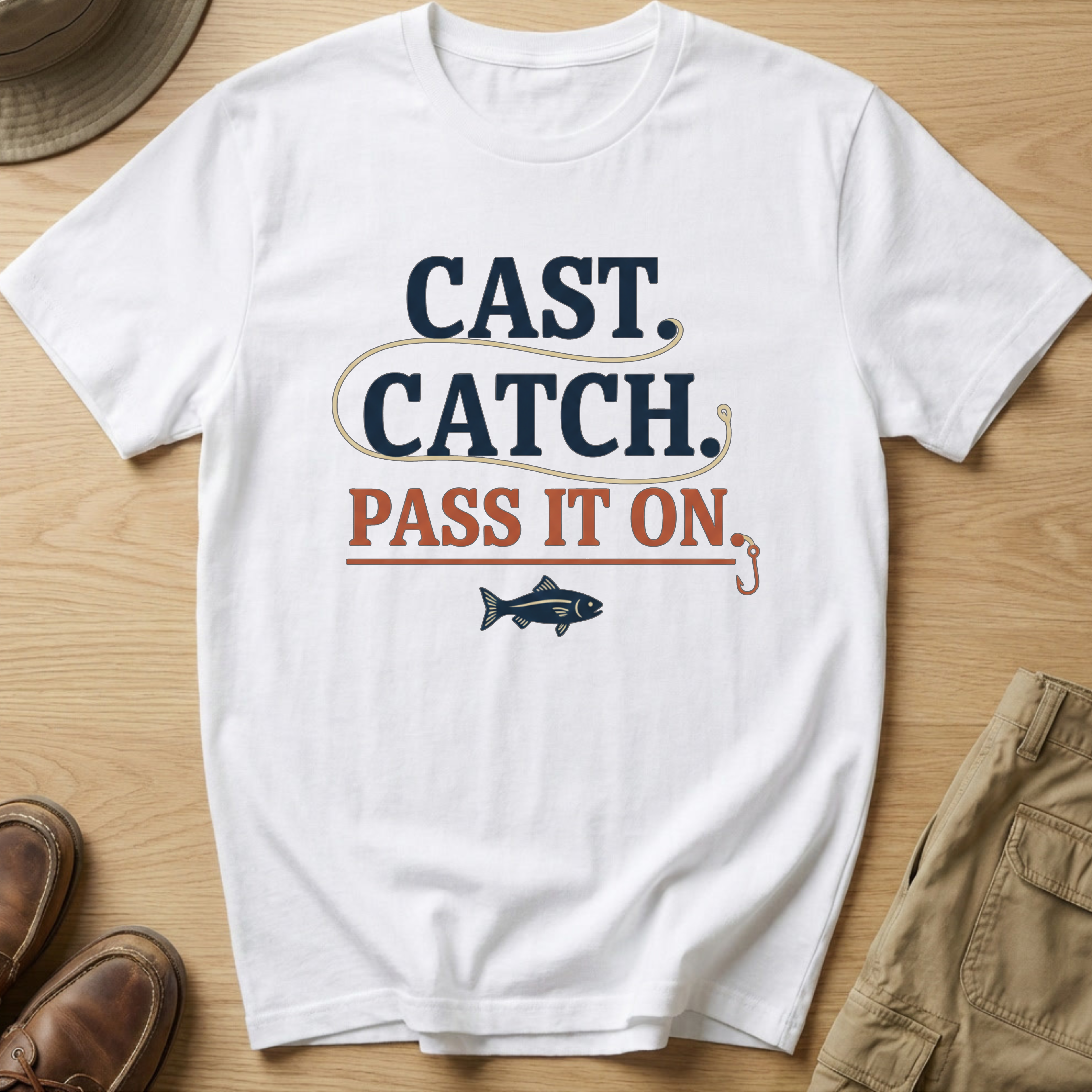 CAST, CATCH, PASS IT ON T-Shirt