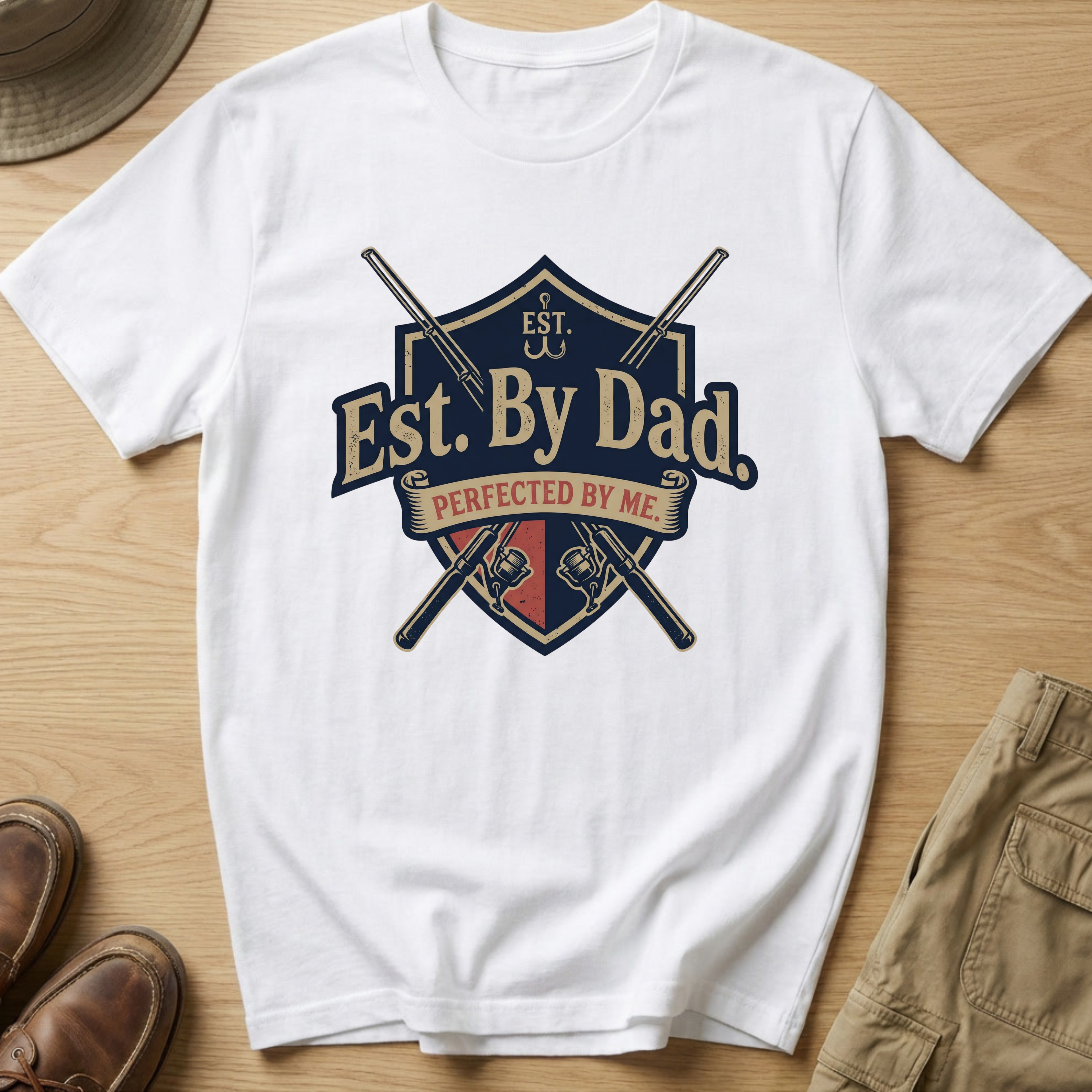 EST. BY DAD, PERFECTED BY ME T-Shirt