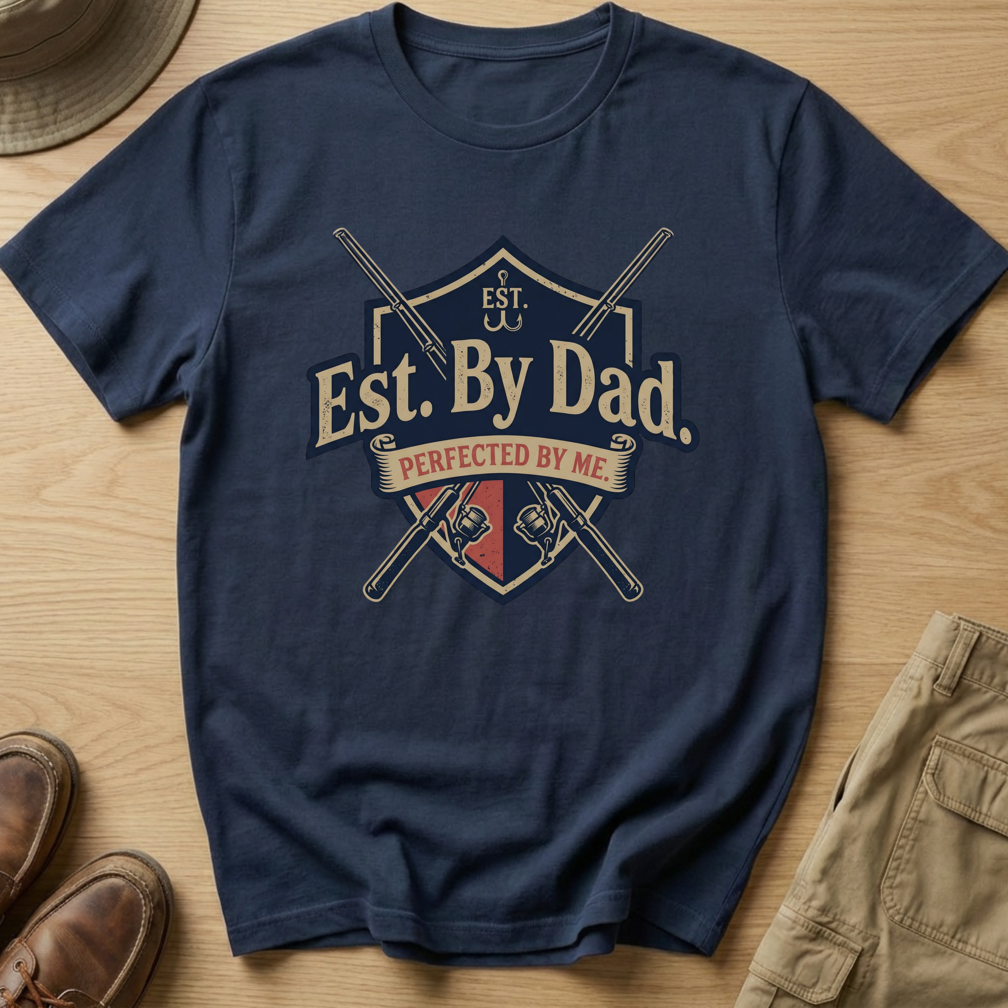EST. BY DAD, PERFECTED BY ME T-Shirt