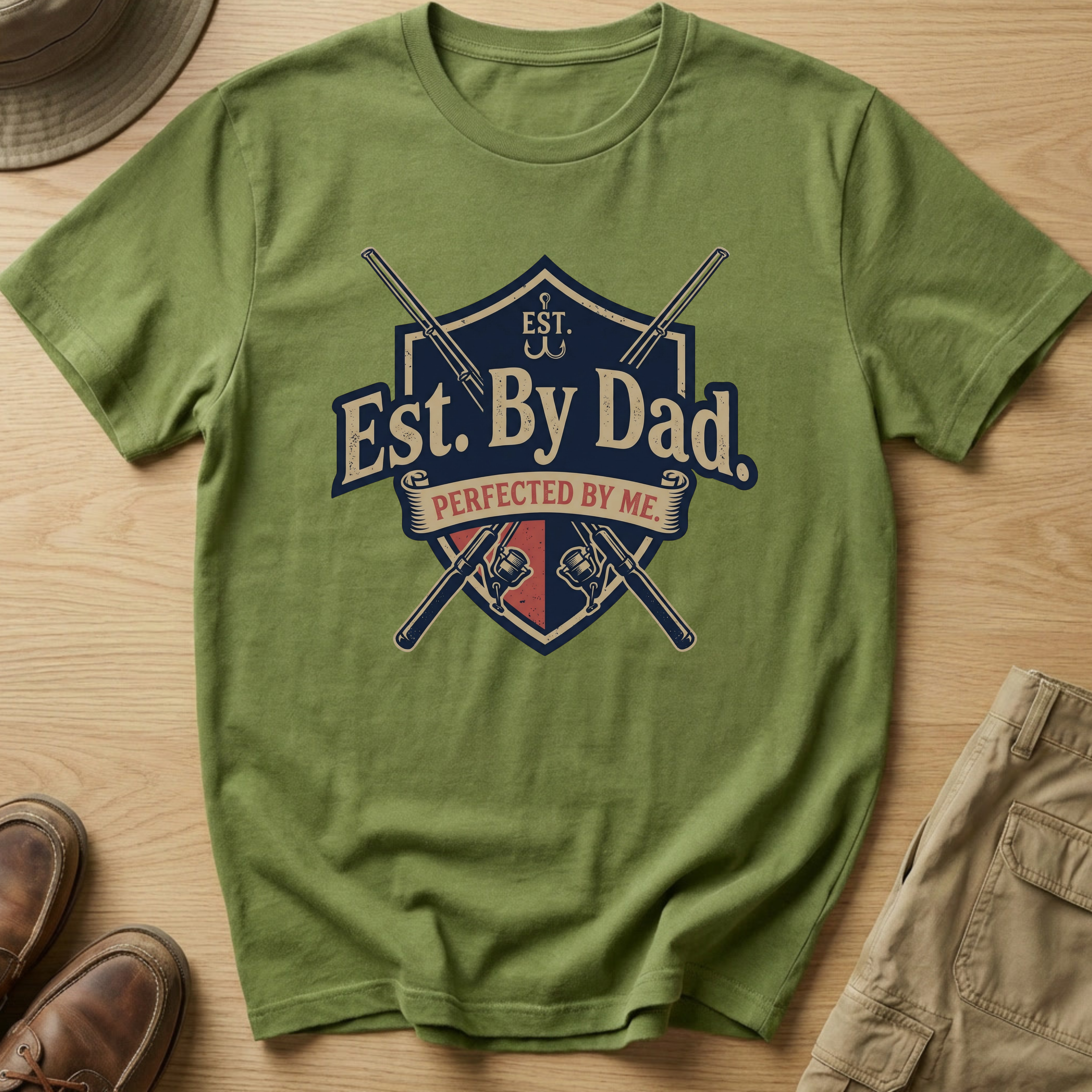 EST. BY DAD, PERFECTED BY ME T-Shirt