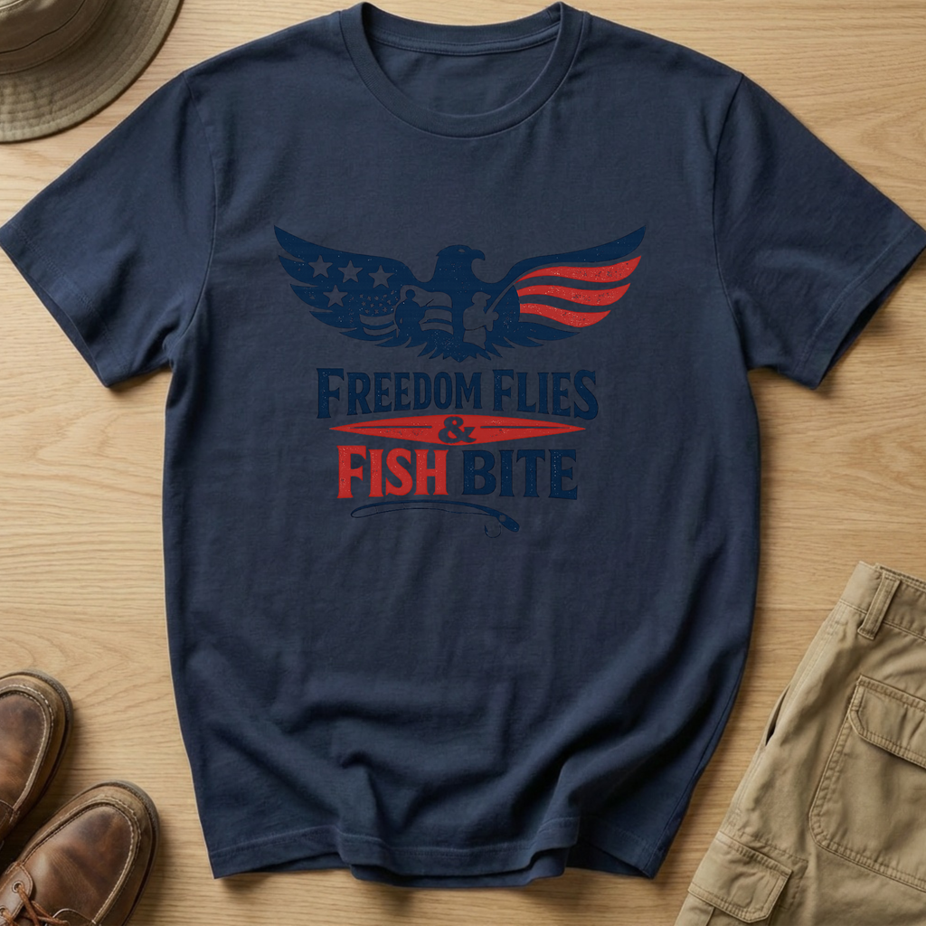 FREEDOM FLIES & FISH BITE T-Shirt