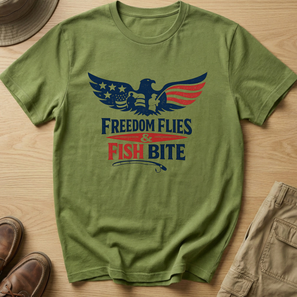 FREEDOM FLIES & FISH BITE T-Shirt