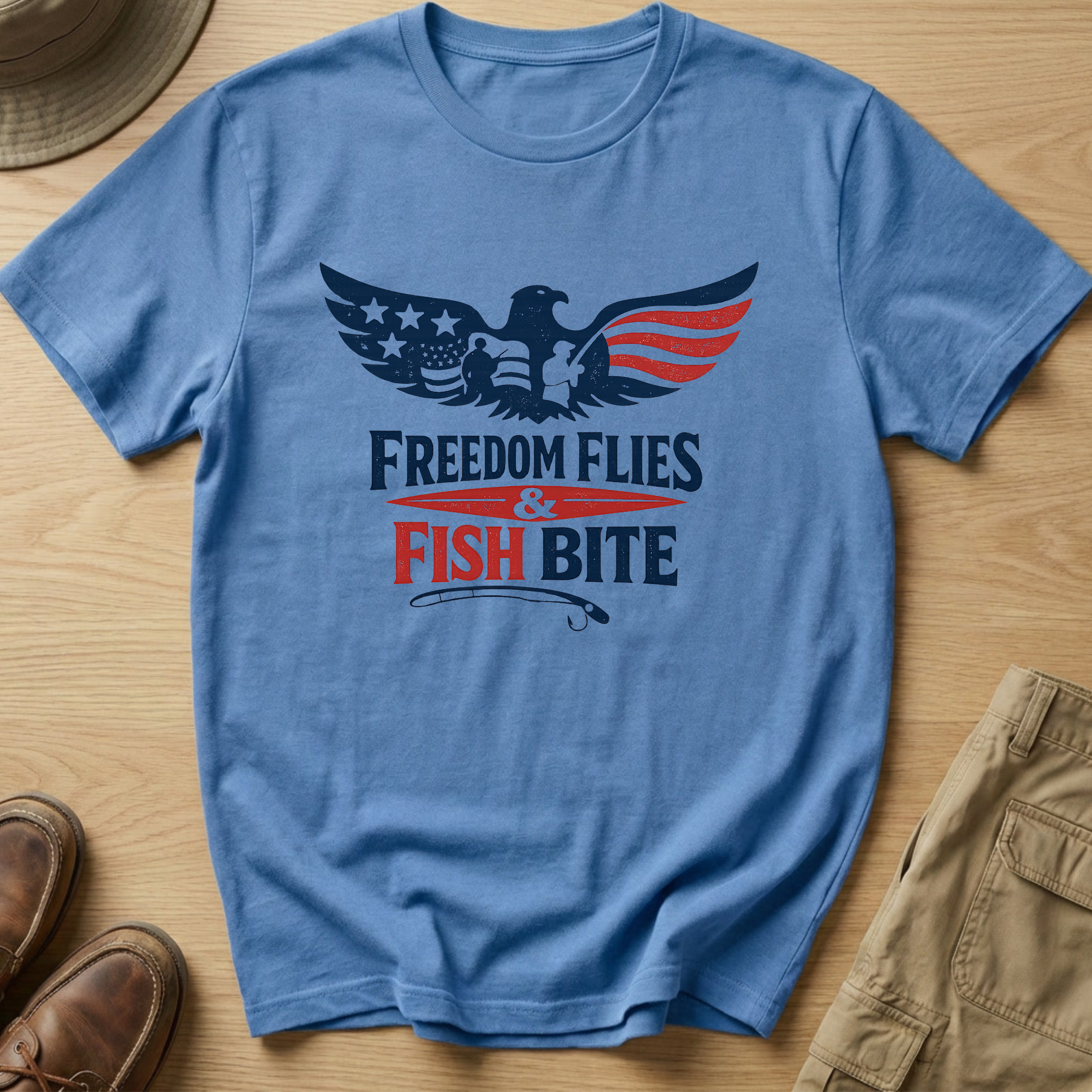 FREEDOM FLIES & FISH BITE T-Shirt