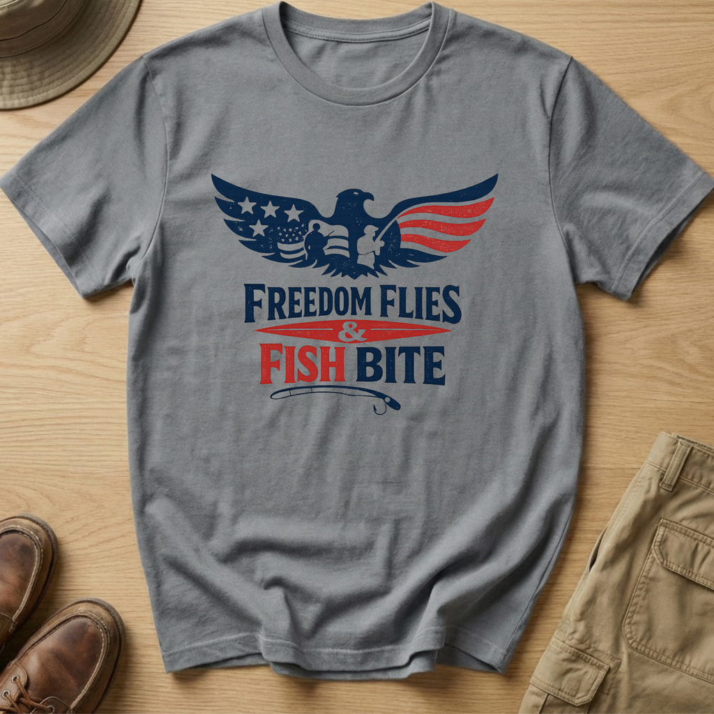 FREEDOM FLIES & FISH BITE T-Shirt