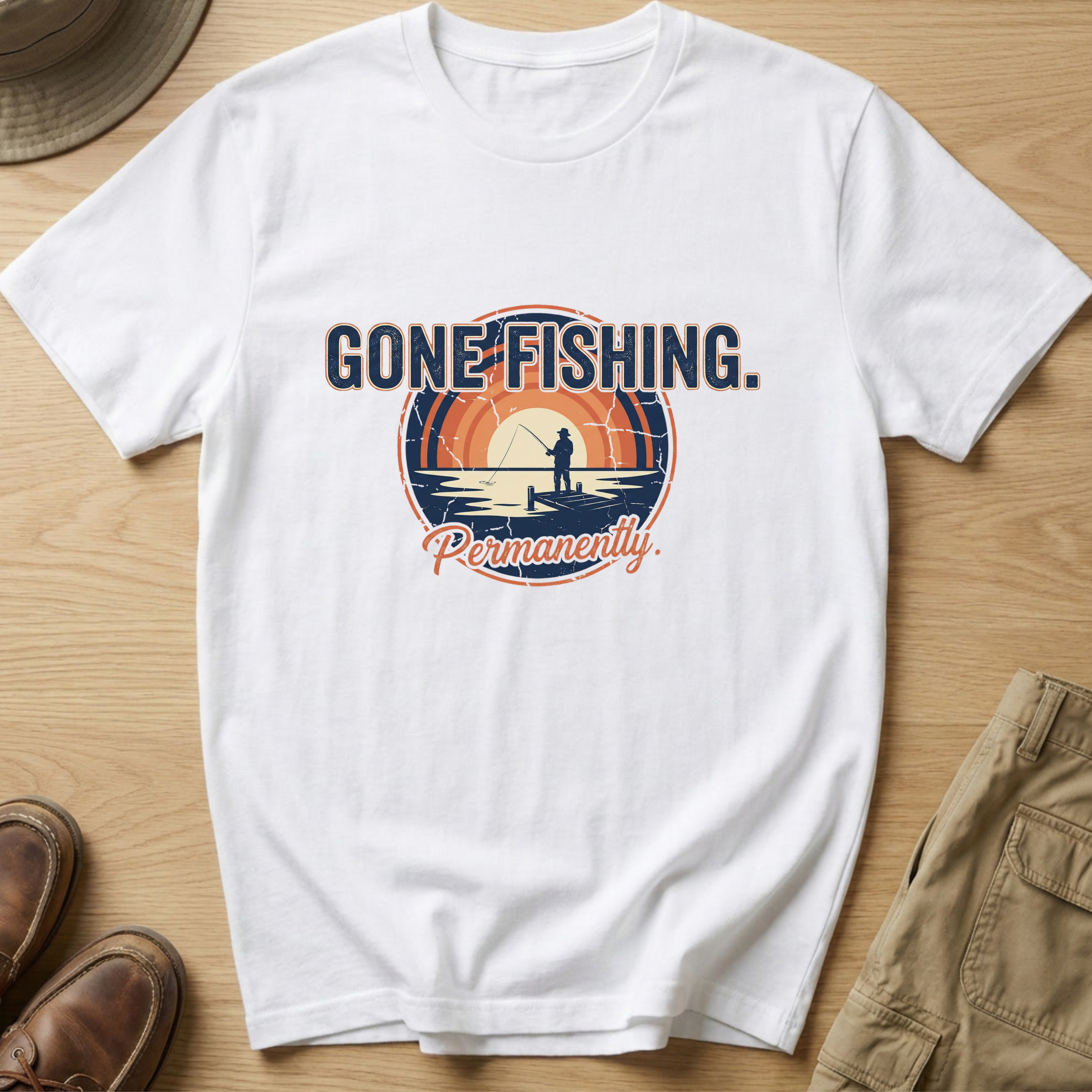GONE FISHING PERMANENTLY T-Shirt