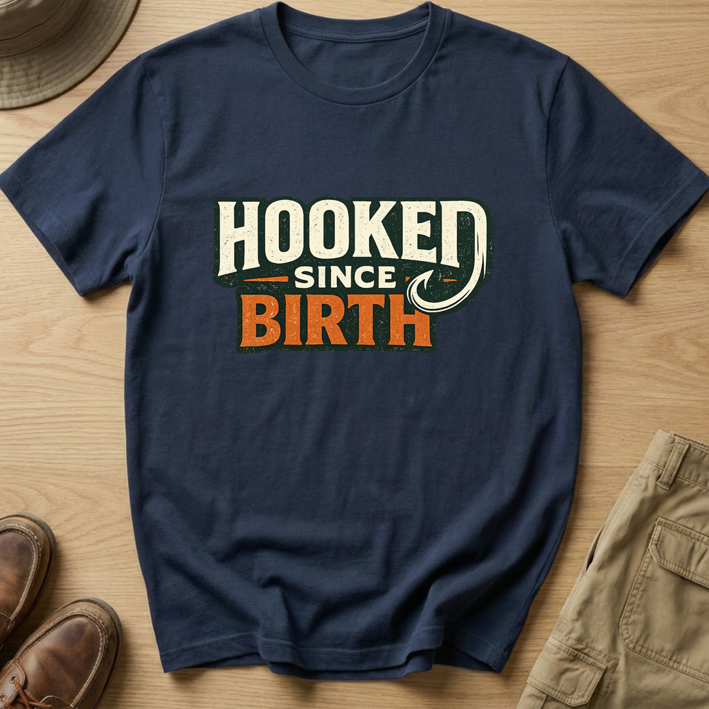 HOOKED SINCE BIRTH T-Shirt