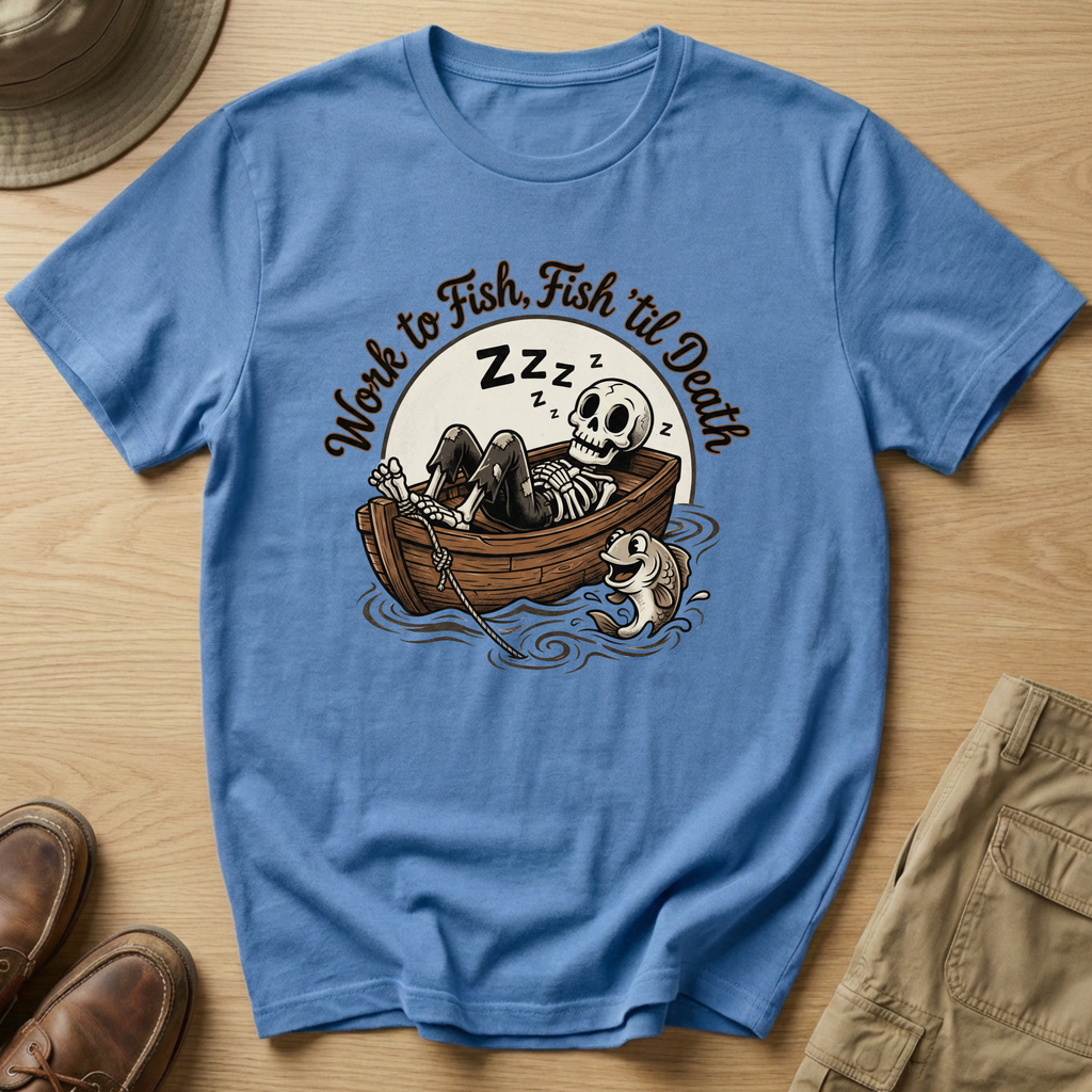WORK TO FISH, FISH TIL DEATH T-Shirt