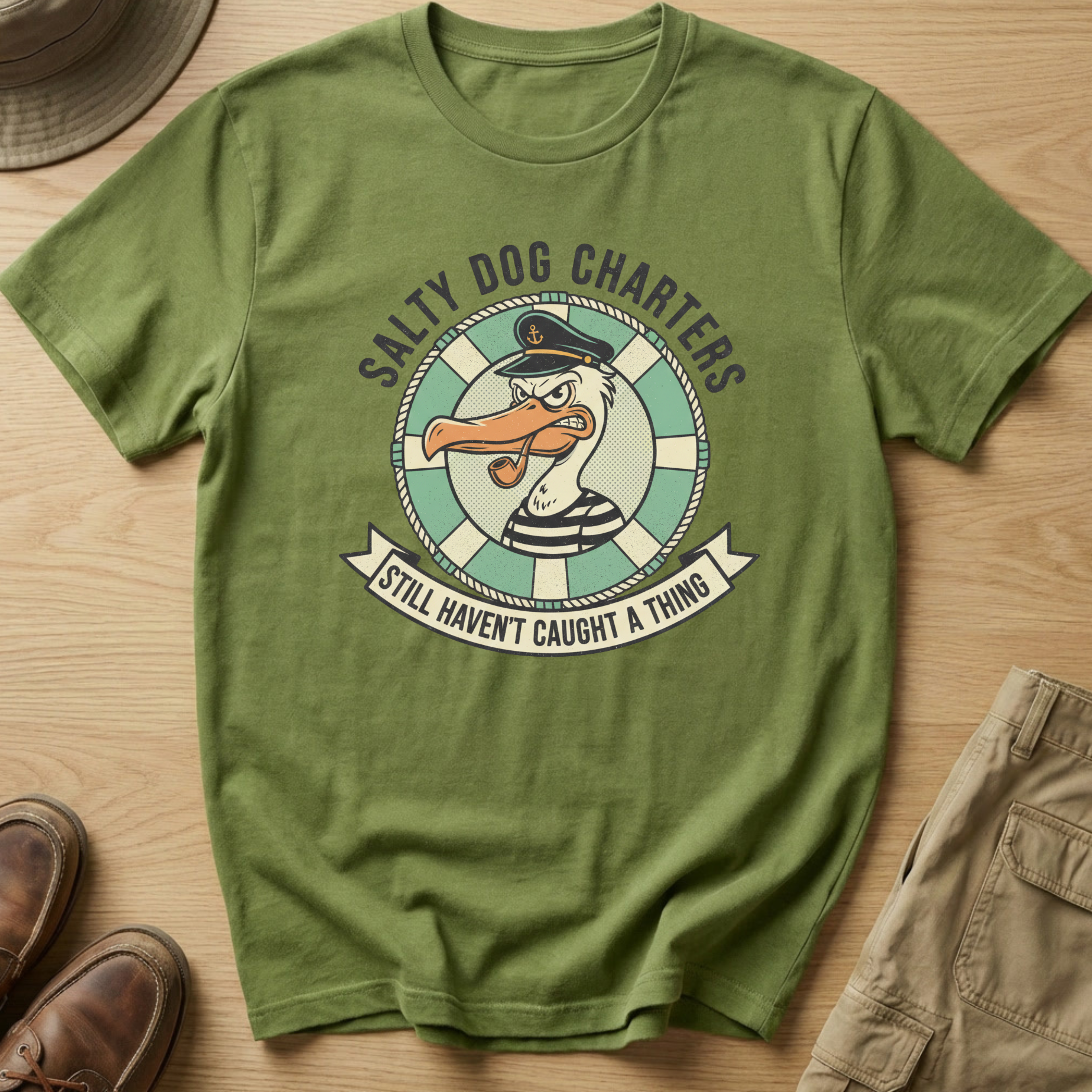 SALTY DOG CHARTERS BADGE T-Shirt