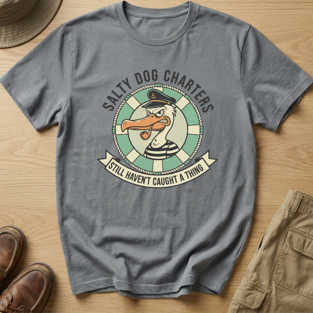 SALTY DOG CHARTERS BADGE T-Shirt