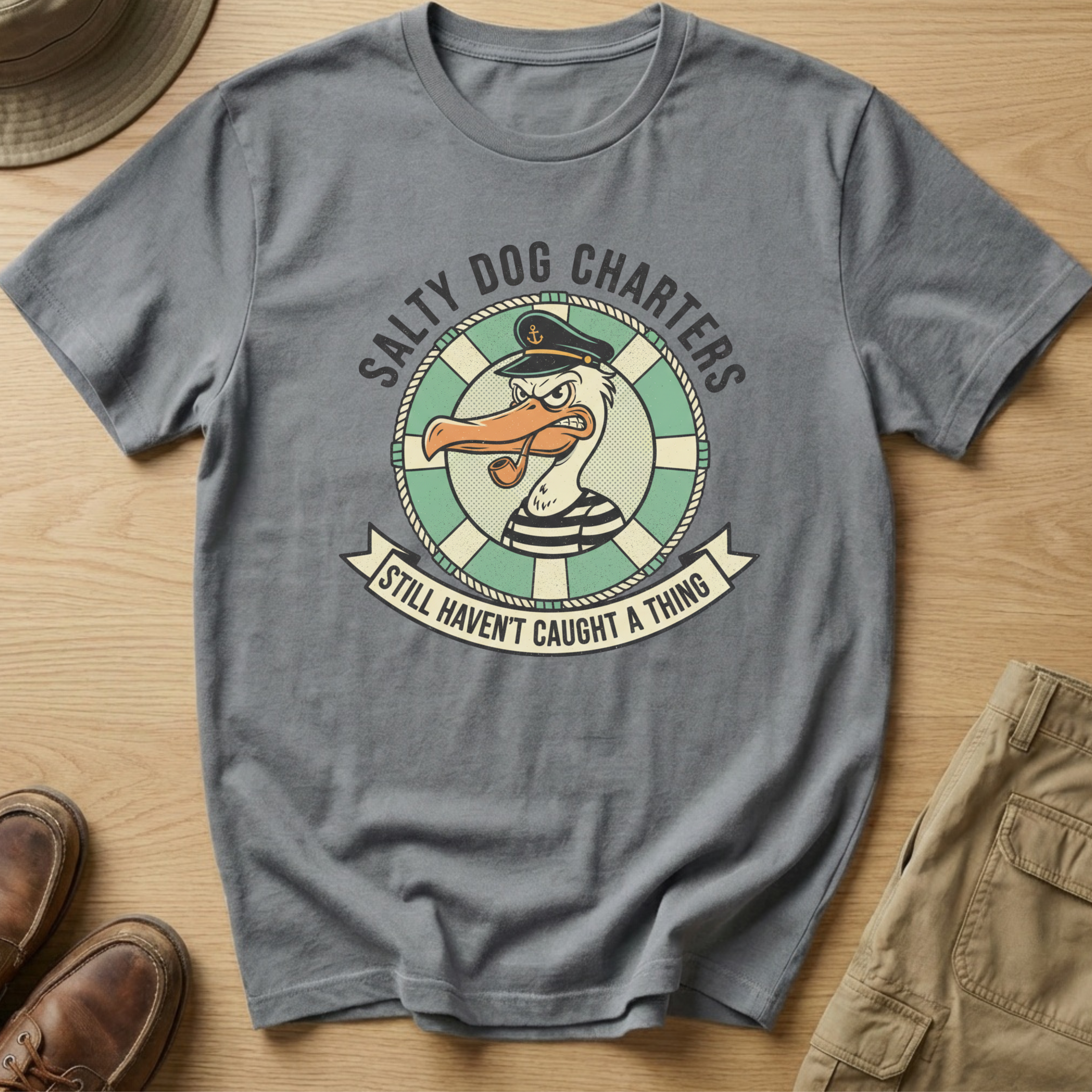 SALTY DOG CHARTERS BADGE T-Shirt