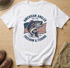 AMERICAN AGLER FREEDOM AND FISHING T-Shirt